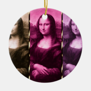 Décoration En Céramique Chocolat rose violet Poster de animal Mona Lisa