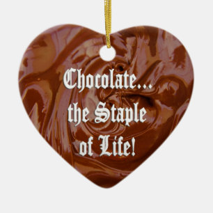 Décoration En Céramique Chocolat the Staple of Life Heart Ornament
