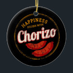 Décoration En Céramique Chorizo Retro Saucisson Vintage barbecue gastronom<br><div class="desc">Chorizo pour les gourmets de rue design barbecue fête souvenir vintage pour les amateurs de cuisine et de nourriture. Chorizo Retro Saucage comme souvenir pour manger dehors en Espagne et barbecue. Chorizo Fast Food Barbecue Lifestyle for hobby cooks and BBQ grill friends. Chorizo gastronomique pour grill et chef Vintage barbecue...</div>
