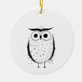 Décoration En Céramique Chouette minimaliste mignonne - Style à main - Noi