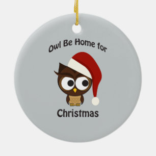 Décoration En Céramique Chouette soit à la maison pour Noël !