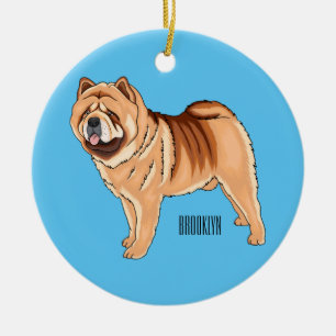 Décoration En Céramique Chow Chow dog cartoon