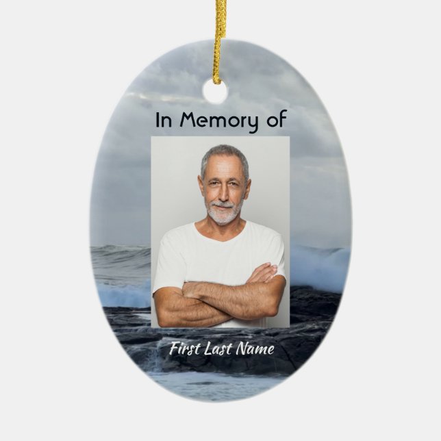 Décoration En Céramique Christian Célébration Vie Garde Tempête Océan (Devant)