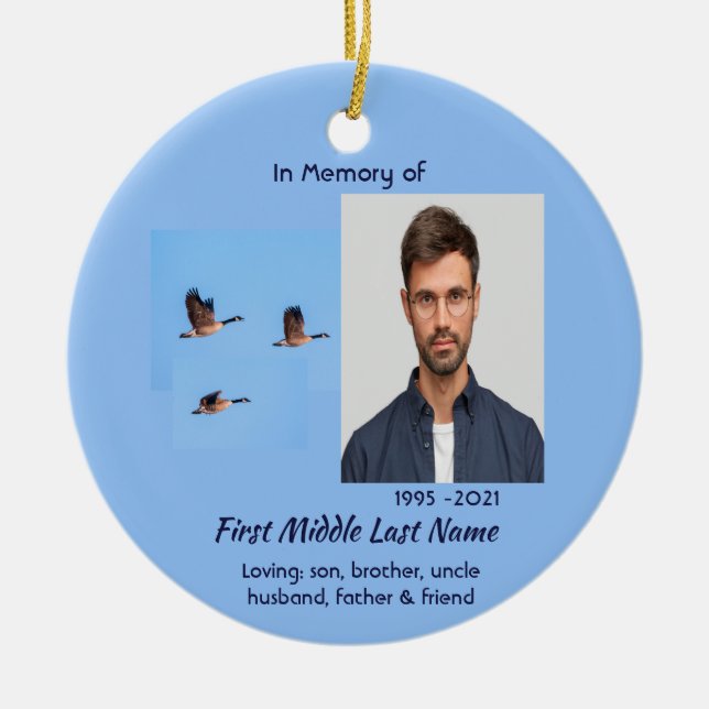 Décoration En Céramique Christian Memorial Keepsake Canada Goose Outdoors (Devant)