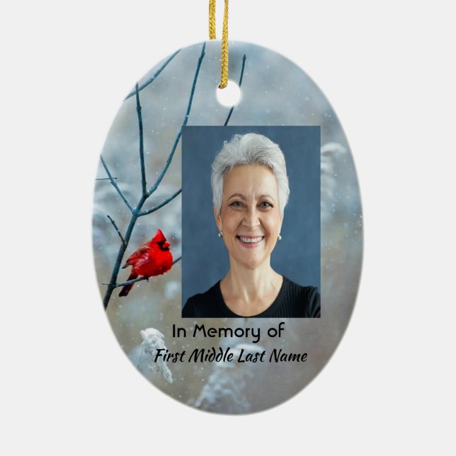 Décoration En Céramique Christian Memorial Keepsaké Cardinal Red Bird (Dos)