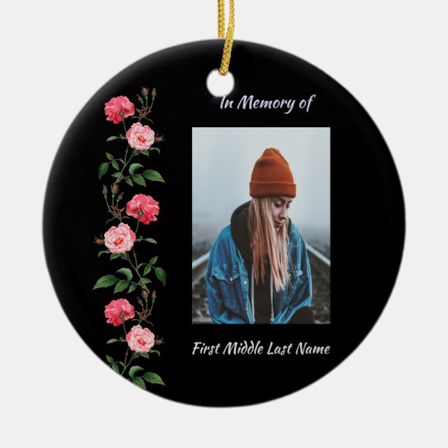 Décoration En Céramique Christian Memorial Keepsake  Roses Garden Flowers (Devant)