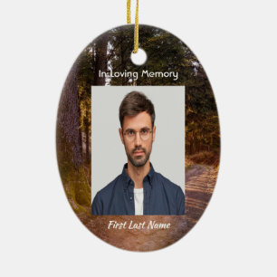 Décoration En Céramique Christian Memorial Photo Prayer Forest Trail Walk