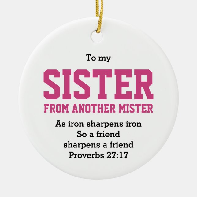 Décoration En Céramique Christian SISTER D'UN AUTRE MISTRE (Devant)