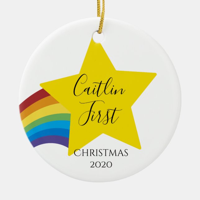 Décoration En Céramique Christmas baby, 1st christmas new baby, (Devant)