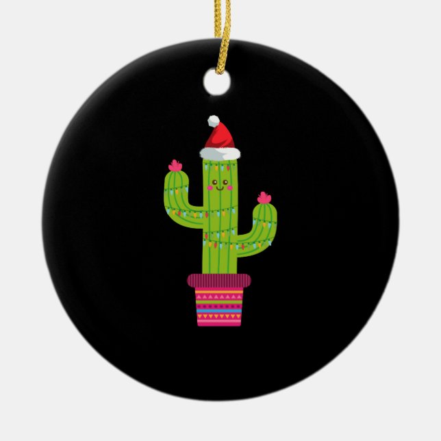 Décoration En Céramique Christmas Cactus (Devant)