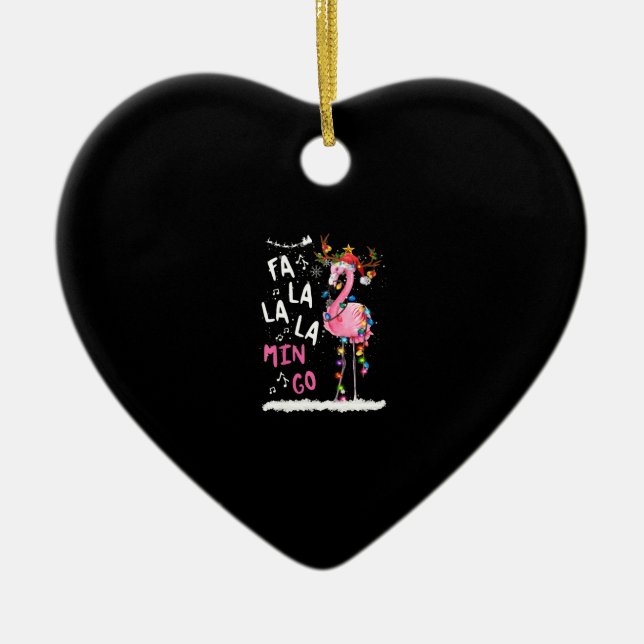 Décoration En Céramique Christmas - Fa-La-La Mingo Flamingo With Christmas (Devant)