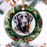 Décoration En Céramique Christmas Face Mask Santa Dog 2020 Quarantine<br><div class="desc">All I Want For Christmas is to Show My Two Front Teeth ! Add a little humor this holiday season with this adorable and funny 'All I Want For Christmas... ' - Black Labrador Santa Dog with a face mask Christmas ornament. This commemorated 2020 ornament will be a favorite among...</div>