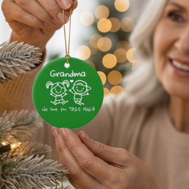 Décoration En Céramique Christmas Love You Grandma Fun Graphic Gift (Créateur téléchargé)