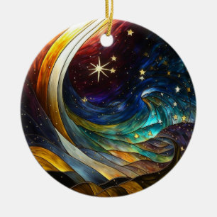 Décoration En Céramique Christmas Ornament Stylized Comet Illustration