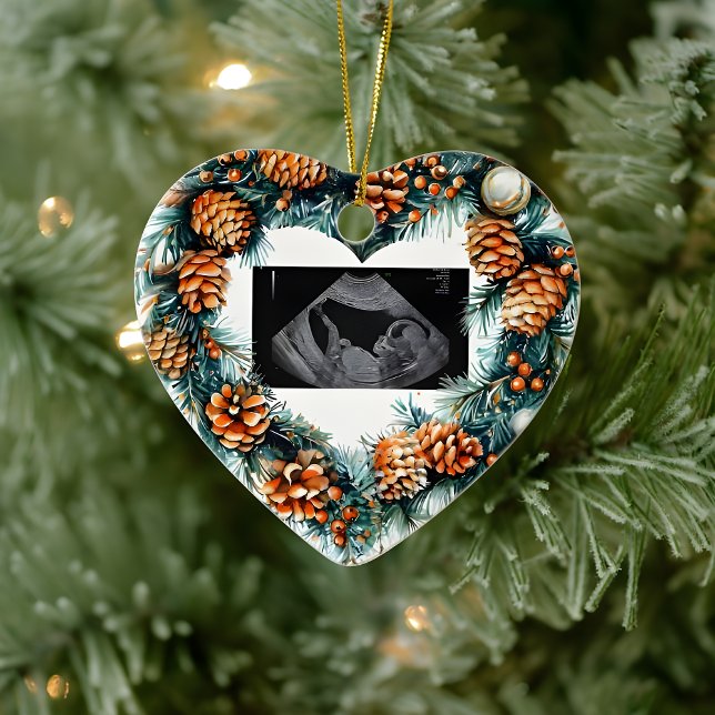 Décoration En Céramique Christmas Pregnancy Ultrasound  Baby On The Way  (Créateur téléchargé)