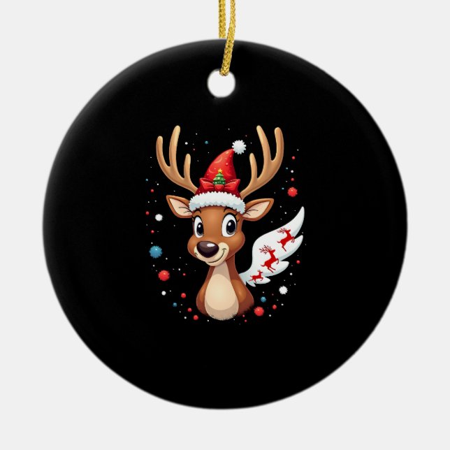 Décoration En Céramique christmas Reindeer (5) (Devant)