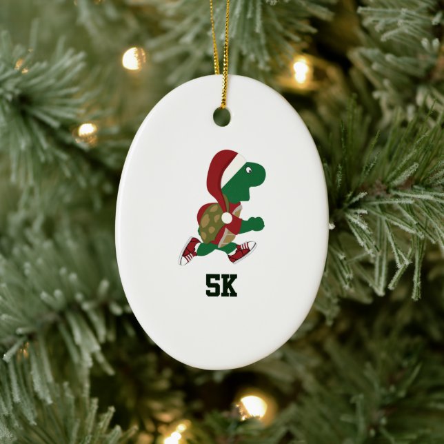 Décoration En Céramique Christmas Running Turtle 5K (Arbre)