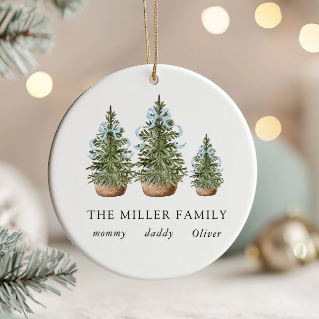 Décoration En Céramique Christmas Trees Bow Blue (Créateur téléchargé)