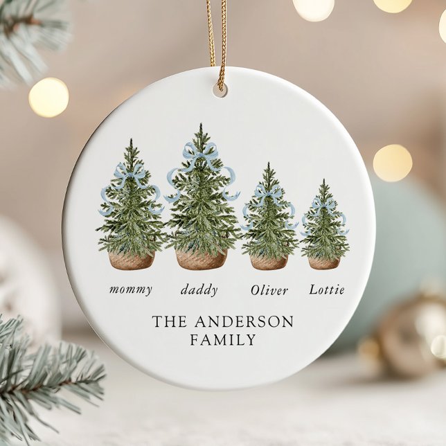 Décoration En Céramique Christmas Trees Bow Blue (Créateur téléchargé)