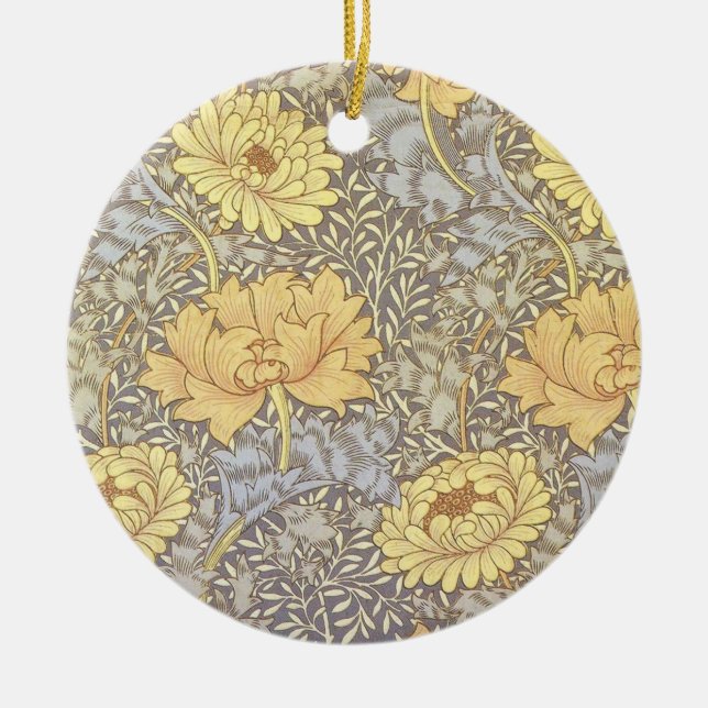 Décoration En Céramique Chrysanthème Fleurs de Mère de William Morris (Devant)