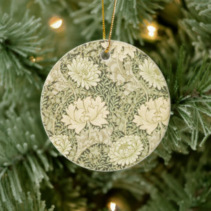 Décoration En Céramique Chrysanthème par William Morris, Art Vintage