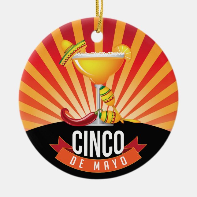 Décoration En Céramique Cinco de Mayo (Devant)