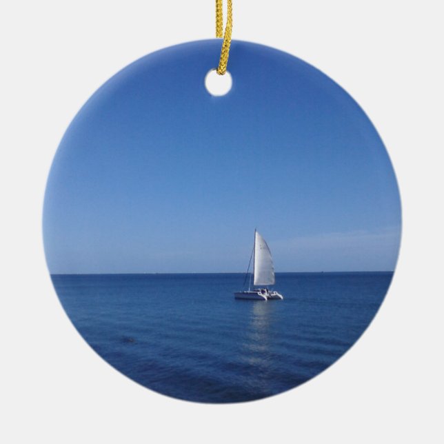 Décoration En Céramique Cintre en céramique nautique de Noël (Devant)