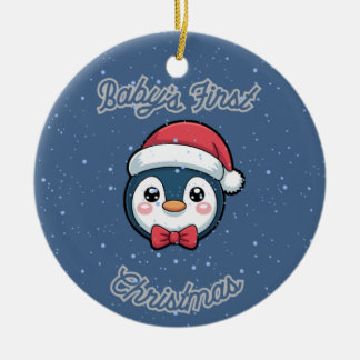 Décoration En Céramique Circle Keepsake Ornament - Baby's First Christmas