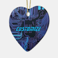 Circuit imprimé PCB Cyber Bleu personnalisé Art Te