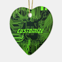 Circuit imprimé PCB Cyber Green personnalisé Tech 