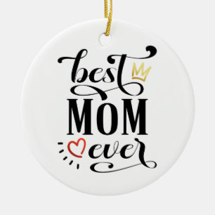 Décoration En Céramique Citation de la meilleure maman pour la Fête des m