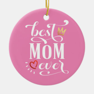Décoration En Céramique Citation de la meilleure maman pour la Fête des mè