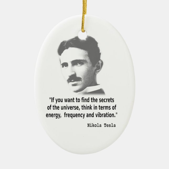 Décoration En Céramique Citation De Nikola Tesla (Devant)