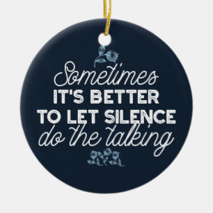 Décoration En Céramique Citation de silence éloquente Art pour Décor serei