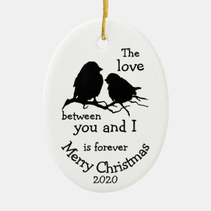 Décoration En Céramique Citation personnalisée de l'amour de Noël entre vo
