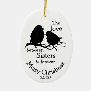 Décoration En Céramique Citation sur l'amour de Noël entre soeurs