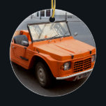 Décoration En Céramique Citroen orange Mehari<br><div class="desc">La Citroën Méhari est une voiture utilitaire légère et hors-route produite par l'automate français Citroën,  une variante de la Citroën 2CV.</div>