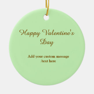 Décoration En Céramique Citrus green brown happy Valentine's day simple