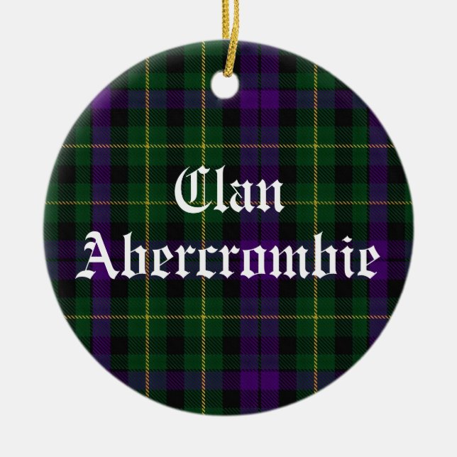 Décoration En Céramique Clan Abercrombie Tartan (Devant)