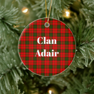 Décoration En Céramique Clan Adair Tartan