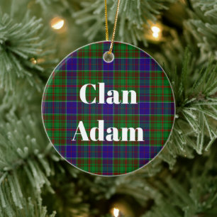 Décoration En Céramique Clan Adam Hunting Tartan