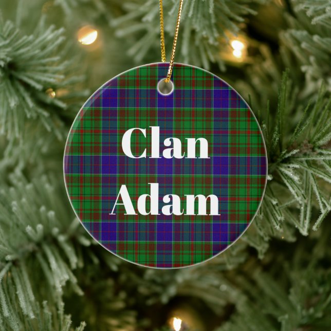 Décoration En Céramique Clan Adam Hunting Tartan (Arbre)
