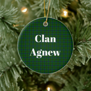 Décoration En Céramique Clan Agnew Chasse Tartan