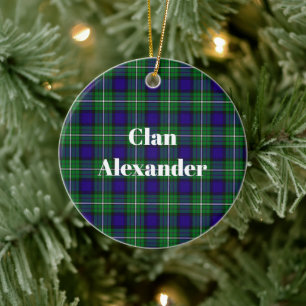 Décoration En Céramique Clan Alexander Tartan
