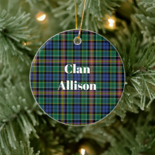 Décoration En Céramique Clan Allison Tartan