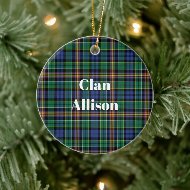Décoration En Céramique Clan Allison Tartan (Arbre)