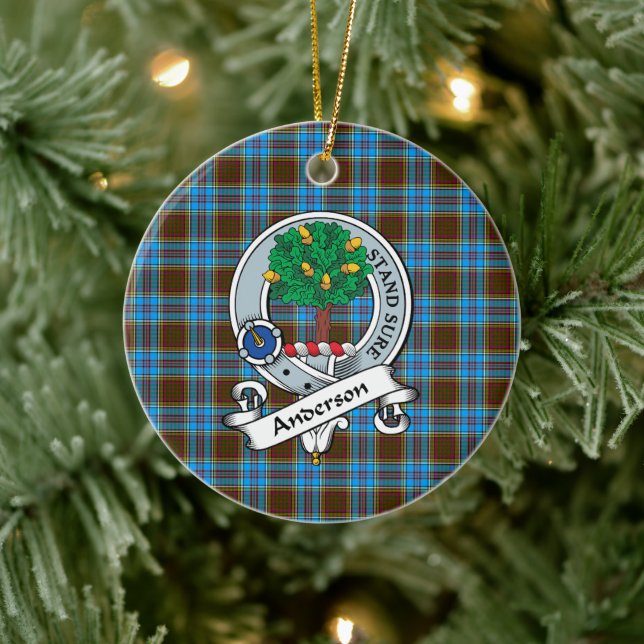 Décoration En Céramique Clan Anderson Badge Tartan Plaid (Arbre)