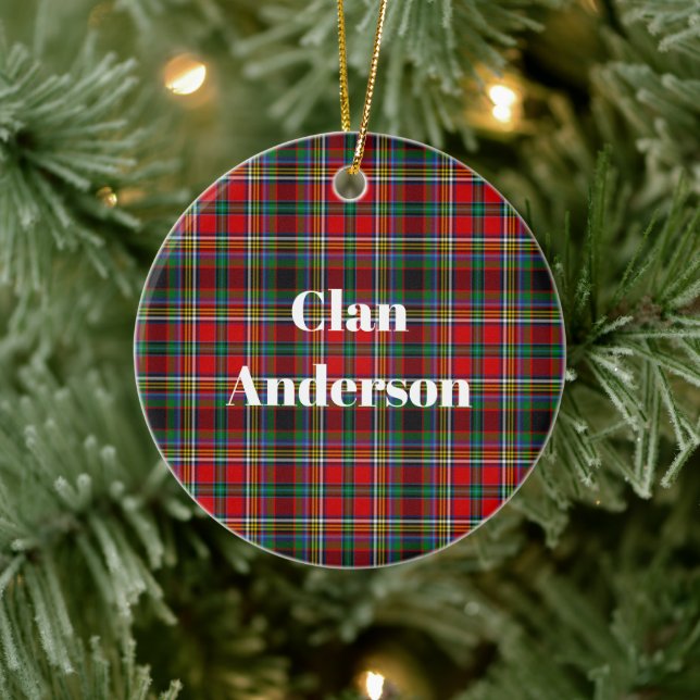 Décoration En Céramique Clan Anderson D'Arfrein Tartan (Arbre)