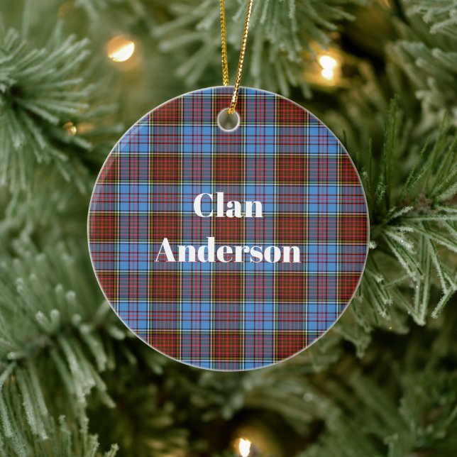 Décoration En Céramique Clan Anderson Tartan moderne (Arbre)