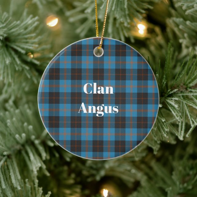 Décoration En Céramique Clan Angus Tartan antique (Arbre)